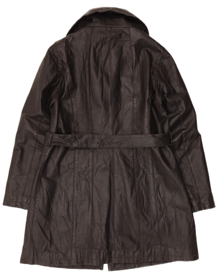 Conbipel Womens Leather Coat IT 48 XL Black Leather