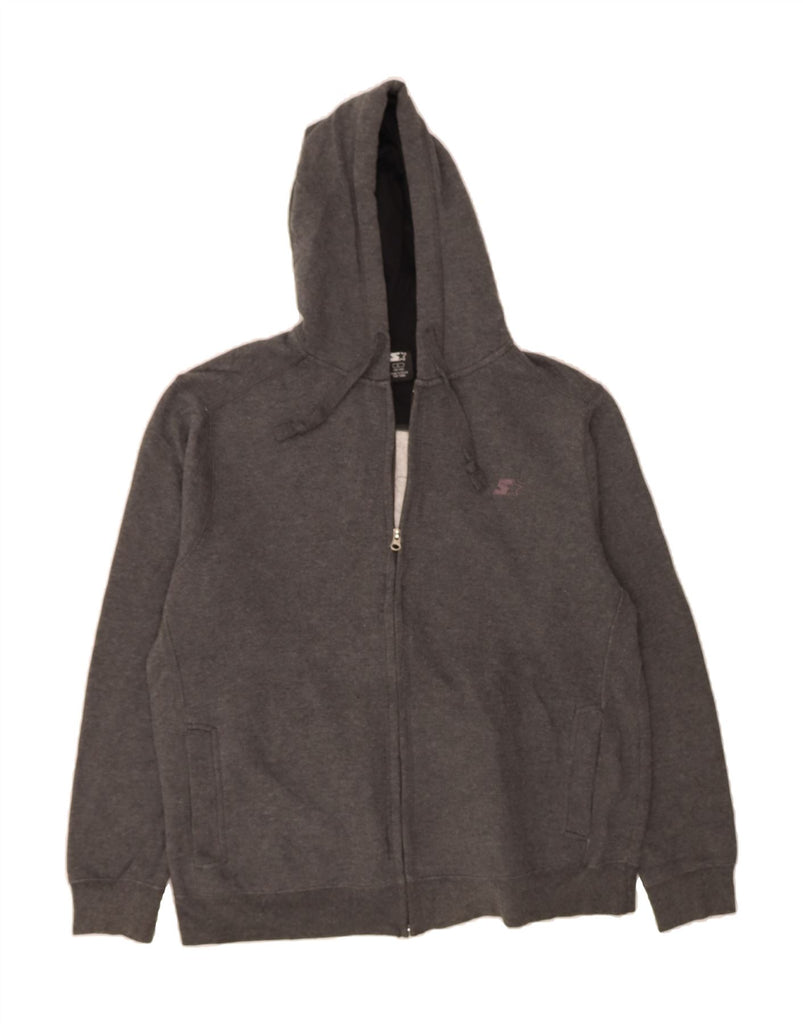 STARTER Mens Zip Hoodie Sweater Size 44/44 Large Grey Cotton Vintage Starter and Second-Hand Starter from Messina Hembry 