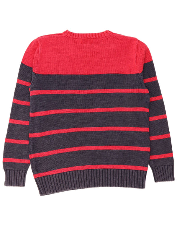 Polo Ralph Lauren Boys Crew Neck Jumper Sweater 15-16 Years XL Red Striped