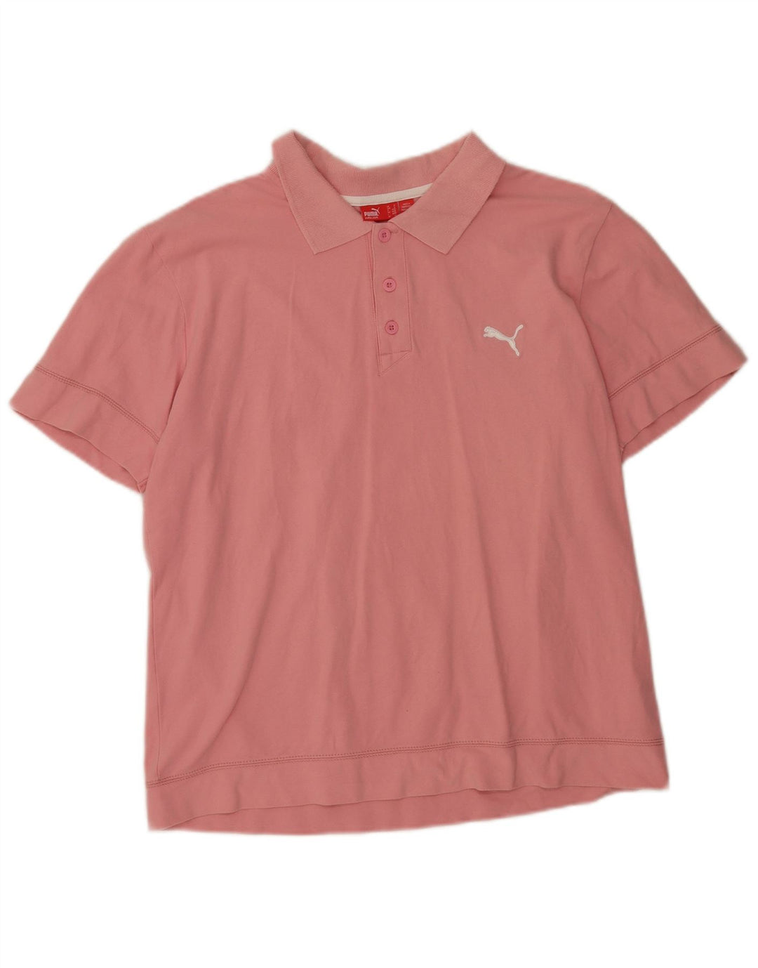 Puma Mens Polo Shirt Medium Pink Cotton