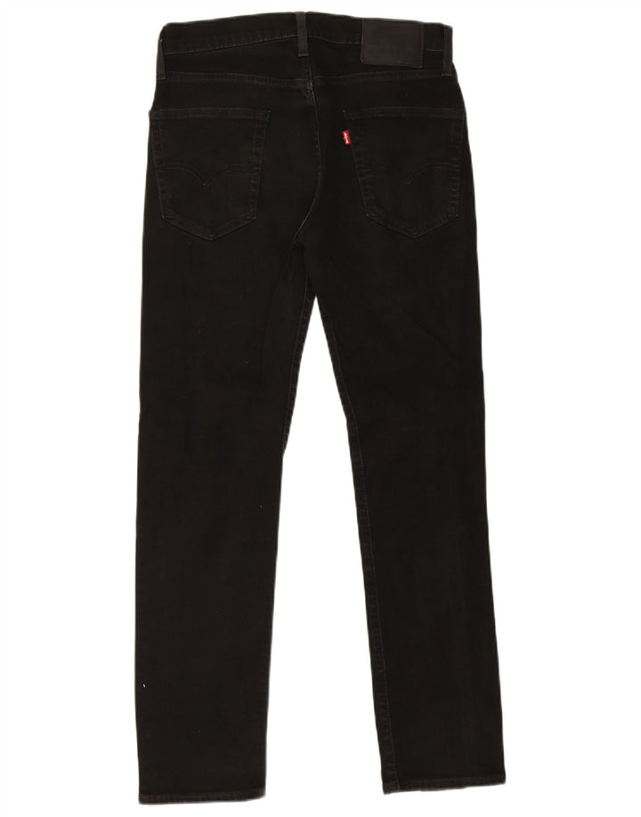 Levi's Mens 502 Tapered Jeans W30 L32 Black Cotton