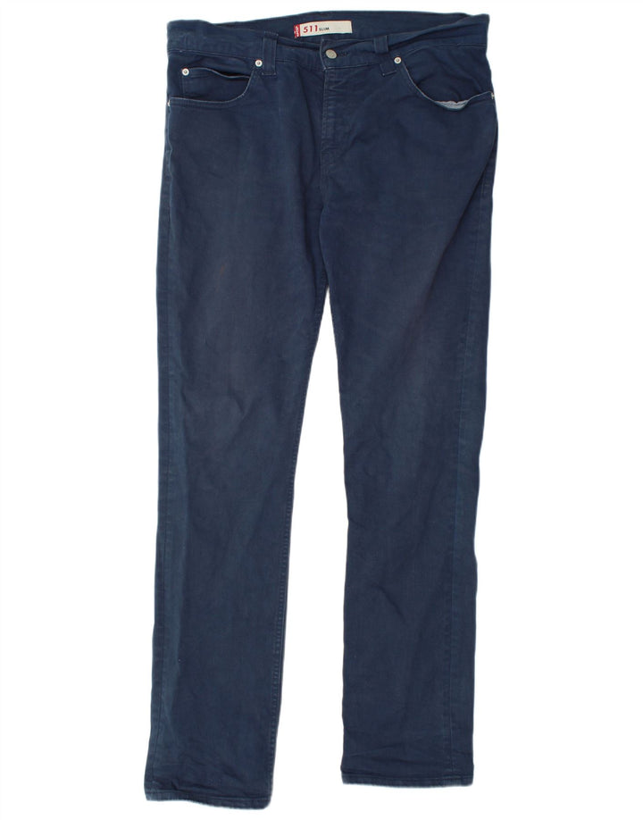 Levi's Mens 511 Slim Jeans W38 L34 Blue Cotton