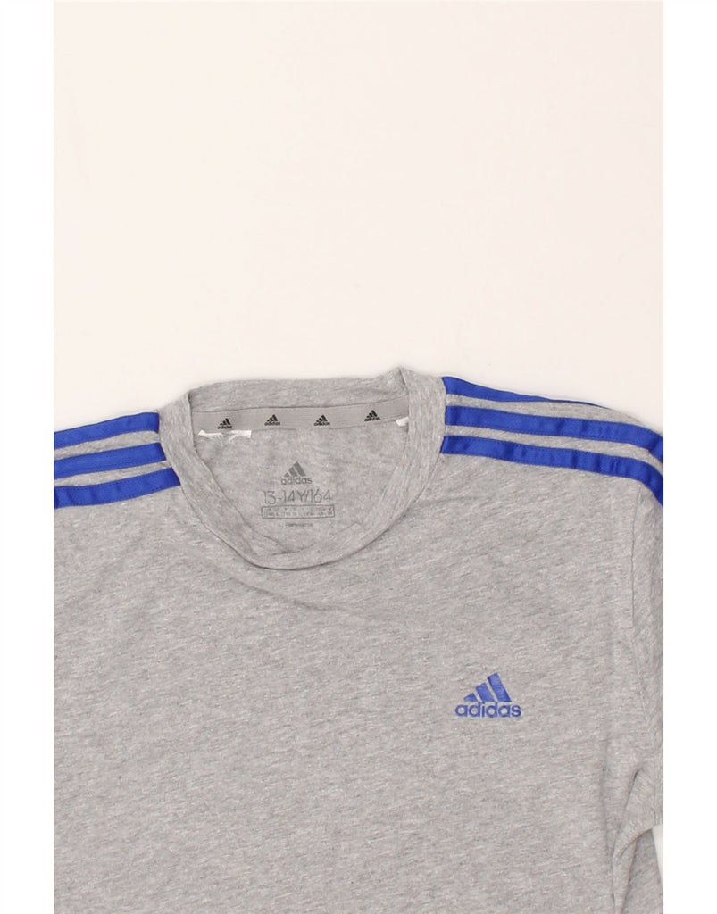 ADIDAS Boys Graphic T-Shirt Top 13-14 Years Grey | Vintage Adidas | Thrift | Second-Hand Adidas | Used Clothing | Messina Hembry 