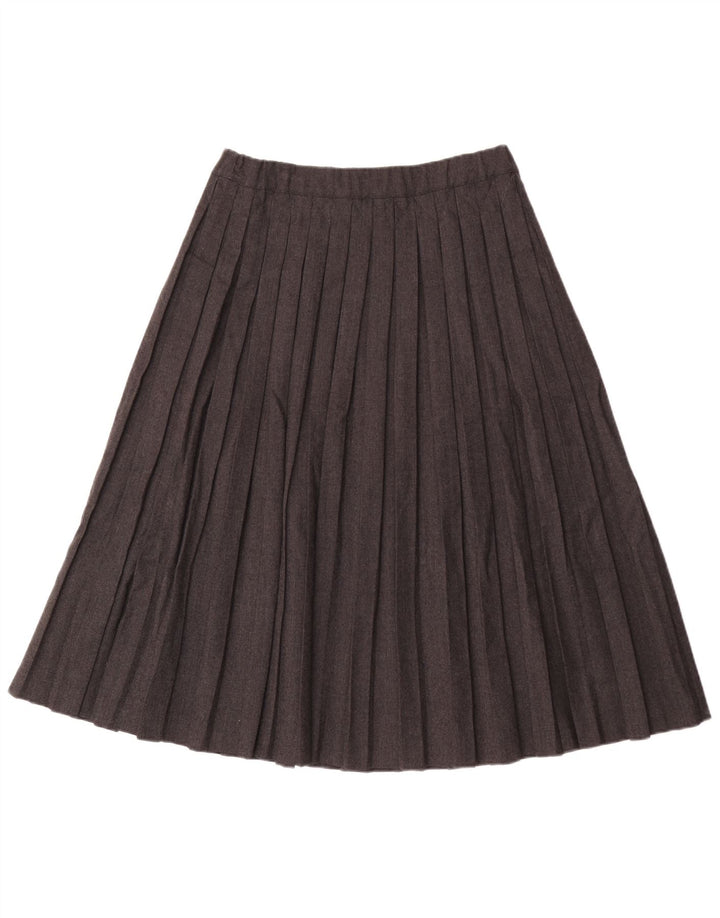Vintage Womens Pleated Skirt IT 42 Medium W30  Grey Wool