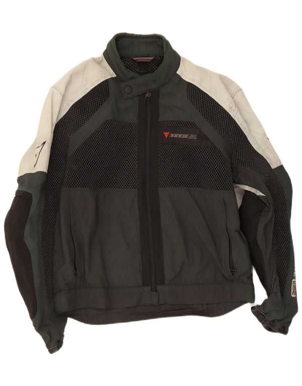 Dainese Womens Graphic Racer Jacket EU 52 Medium Grey Colourblock Nylon