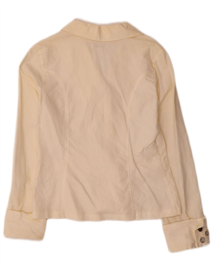Kookai Girls 3 Button Blazer Jacket 11-12 Years Off White Linen