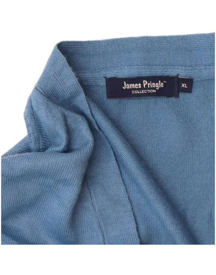 James Pringle Mens Cardigan Sweater XL Blue
