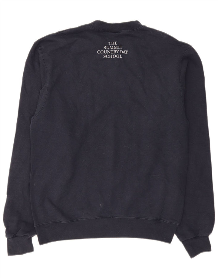 Champion Mens Summit Graphic Sweatshirt Jumper Small Navy Blue Cotton