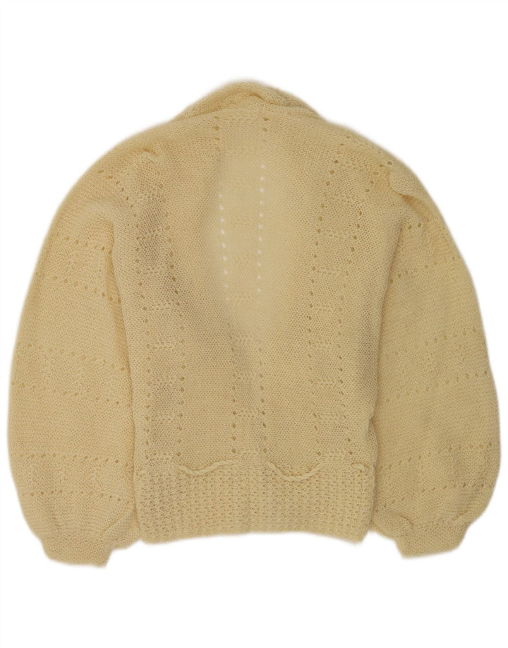 Vintage Womens Cardigan Sweater UK 14 Medium Beige