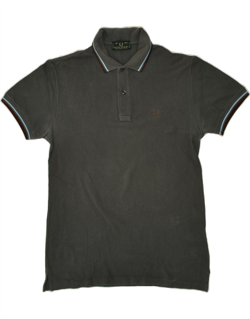 FRED PERRY Mens Polo Shirt Medium Grey Cotton | Vintage Fred Perry | Thrift | Second-Hand Fred Perry | Used Clothing | Messina Hembry 