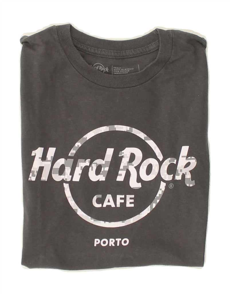 HARD ROCK CAFE Mens Porto Graphic T-Shirt Top Small Grey Cotton | Vintage Hard Rock Cafe | Thrift | Second-Hand Hard Rock Cafe | Used Clothing | Messina Hembry 