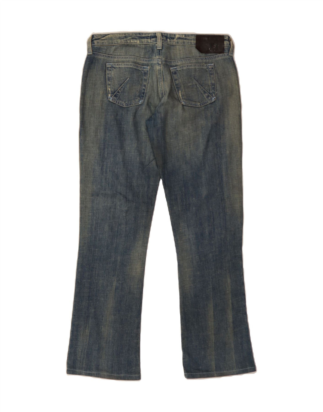 ARMANI Womens Bootcut Jeans W29 L29 Blue Cotton Vintage Armani and Second-Hand Armani from Messina Hembry 