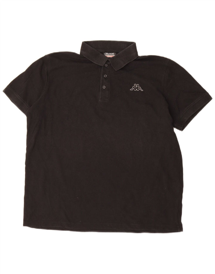 KAPPA Mens Polo Shirt XL Black Cotton