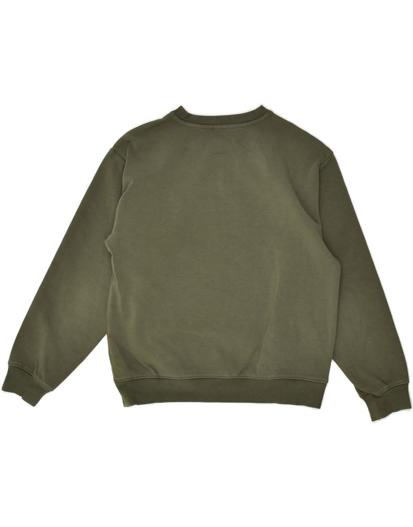 CALVIN KLEIN Boys Graphic Sweatshirt Jumper 15-16 Years Khaki Cotton | Vintage Calvin Klein | Thrift | Second-Hand Calvin Klein | Used Clothing | Messina Hembry 