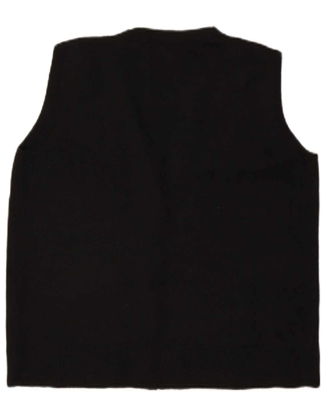 Marks & Spencer Womens Sleeveless Cardigan Sweater UK 12 Medium Black