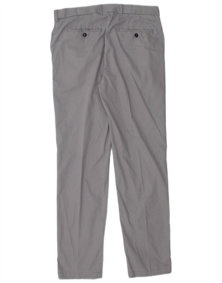 Marks & Spencer Mens Blue Harbour Regular Fit Chino Trousers W34 L33 Grey