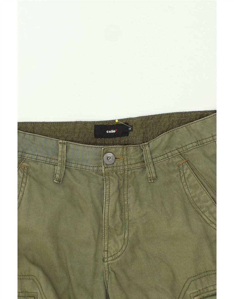 CELIO Mens Cargo Shorts W38 XL Green Vintage Celio and Second-Hand Celio from Messina Hembry 