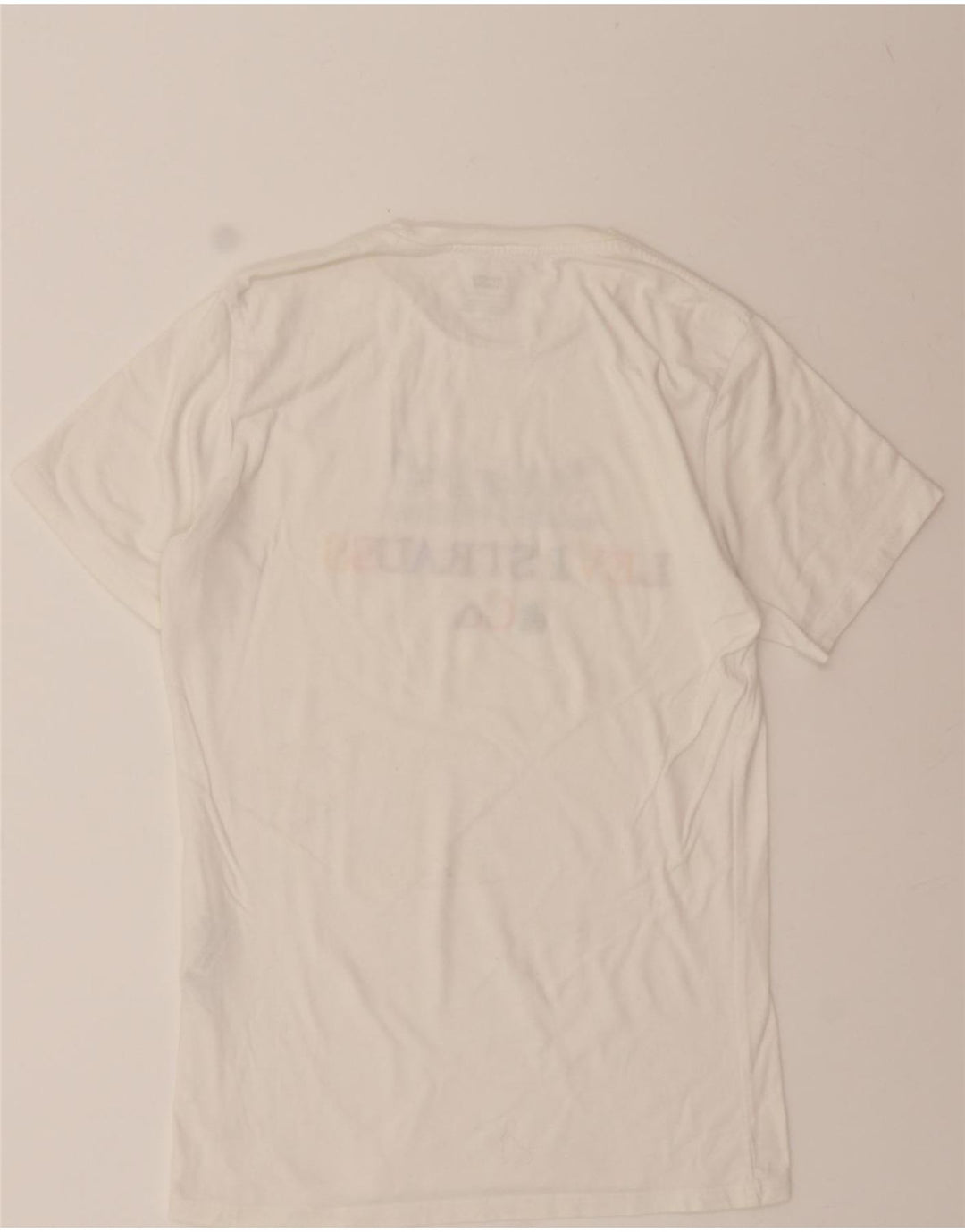 LEVI'S Mens Graphic T-Shirt Top Small White Vintage Levi's and Second-Hand Levi's from Messina Hembry 
