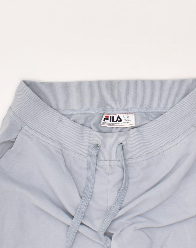 FILA Womens Tracksuit Trousers Joggers UK 14 Medium Blue Cotton | Vintage Fila | Thrift | Second-Hand Fila | Used Clothing | Messina Hembry 