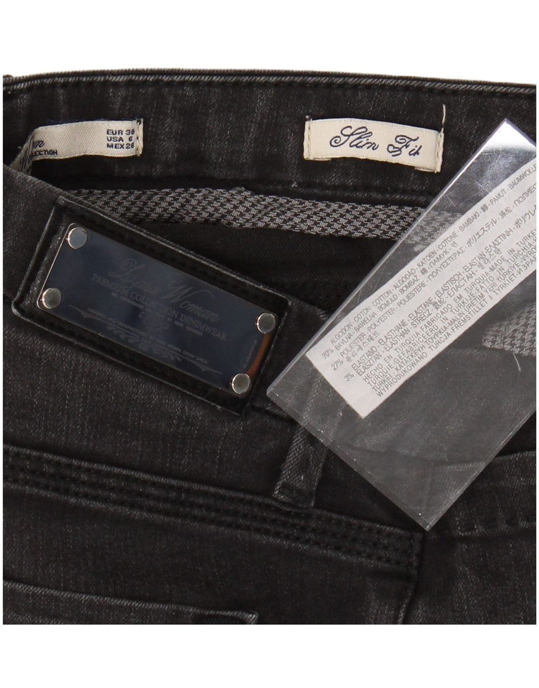 ZARA Womens Crop Slim Jeans EU 38 Small W28 L26 Black Cotton