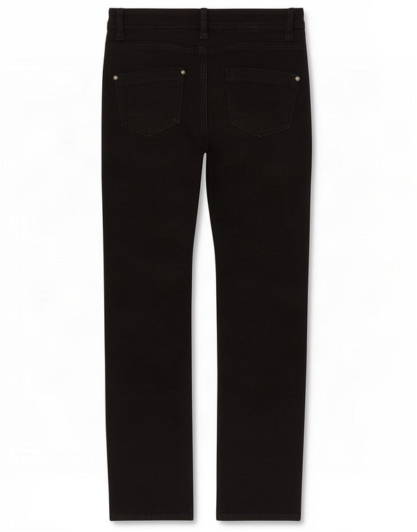 M&Co Womens Straight Jeans UK 10 Small W30 L29 Black Cotton