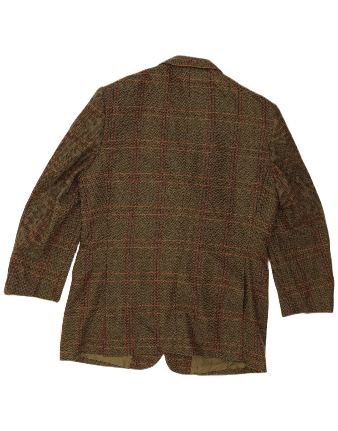 John Hanly&Co Ltd Mens 3 Button Blazer Jacket IT 54 2XL Khaki Check