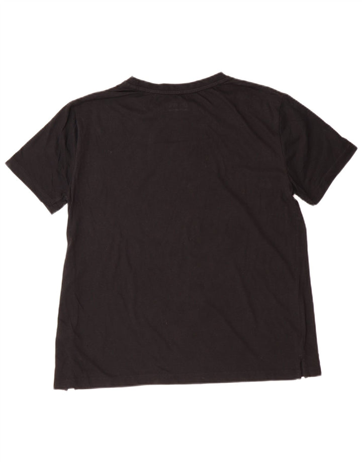 LOTTO Womens T-Shirt Top UK 16 Large Black Cotton