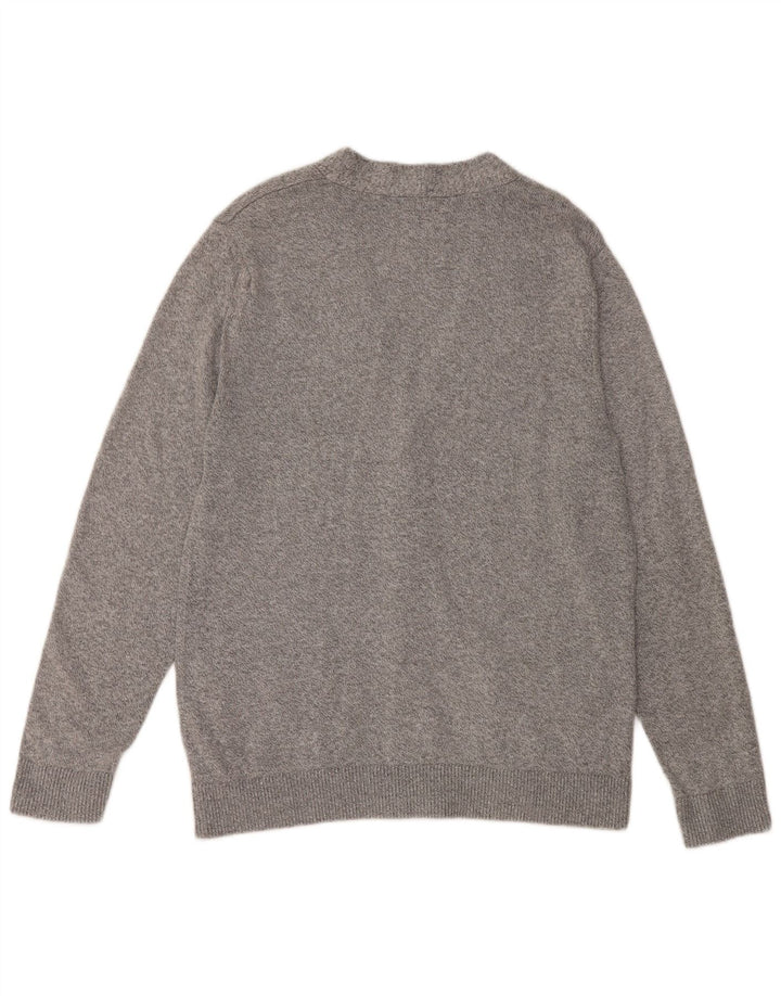 Hollister Womens Cardigan Sweater Medium Grey Flecked Cotton