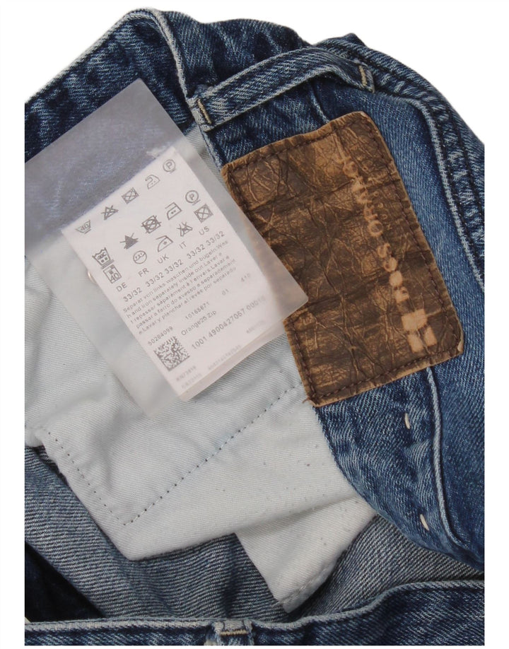 Hugo Boss Womens Straight Jeans W33 L32 Blue Cotton