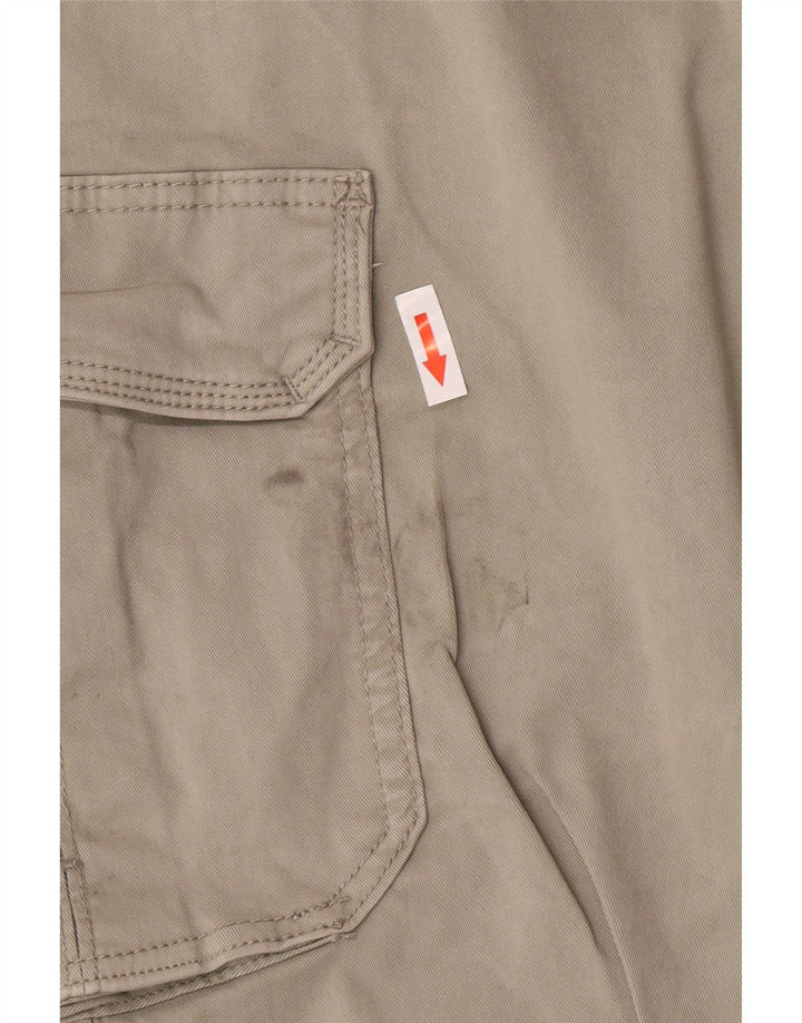 Zara Mens Joggers Cargo Trousers W30 L27 Grey Cotton