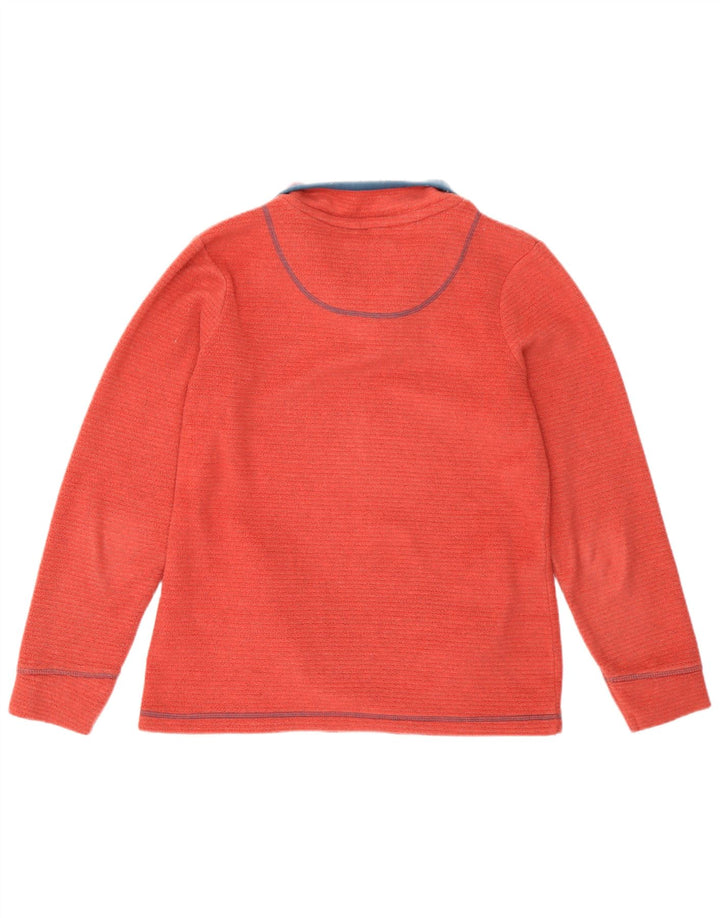 Weird Fish Womens Zip Neck Fleece Jumper UK 12 Medium  Red Polyester