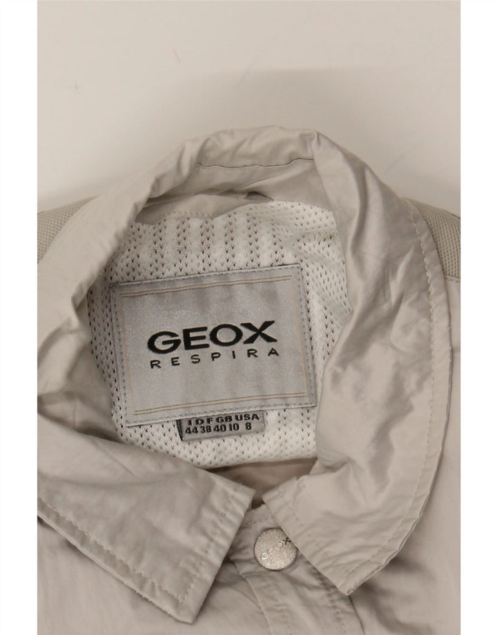 GEOX Womens Utility Jacket UK 10 Small Silver Polyester Vintage Geox and Second-Hand Geox from Messina Hembry 