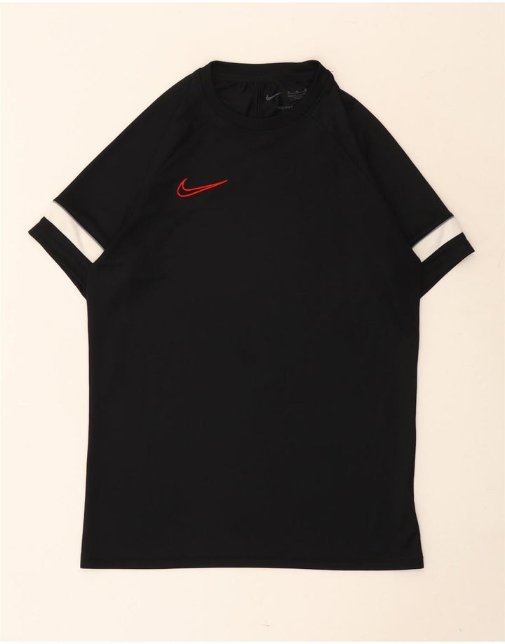 Nike Mens Dri Fit T-Shirt Top Medium Black Colourblock