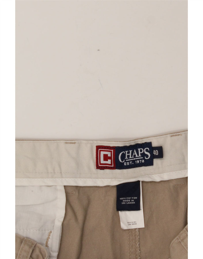 CHAPS Mens Pegged Chino Shorts W40 XL Beige Cotton Vintage Chaps and Second-Hand Chaps from Messina Hembry 