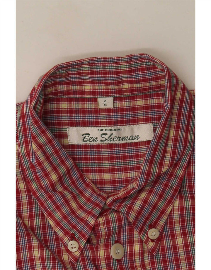 Ben Sherman Mens Shirt Medium Red Check