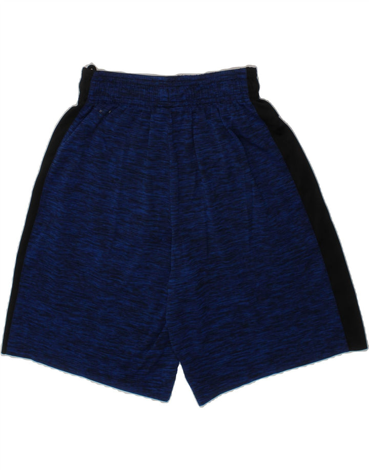 REEBOK Boys Sport Shorts 10-11 Years Small Navy Blue Flecked Polyester Vintage Reebok and Second-Hand Reebok from Messina Hembry 