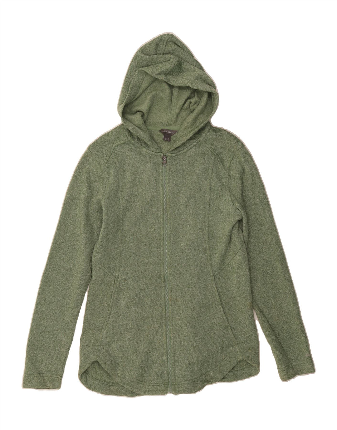 EDDIE BAUER Womens Zip Hoodie Sweater UK 10 Small Green Polyester Vintage Eddie Bauer and Second-Hand Eddie Bauer from Messina Hembry 