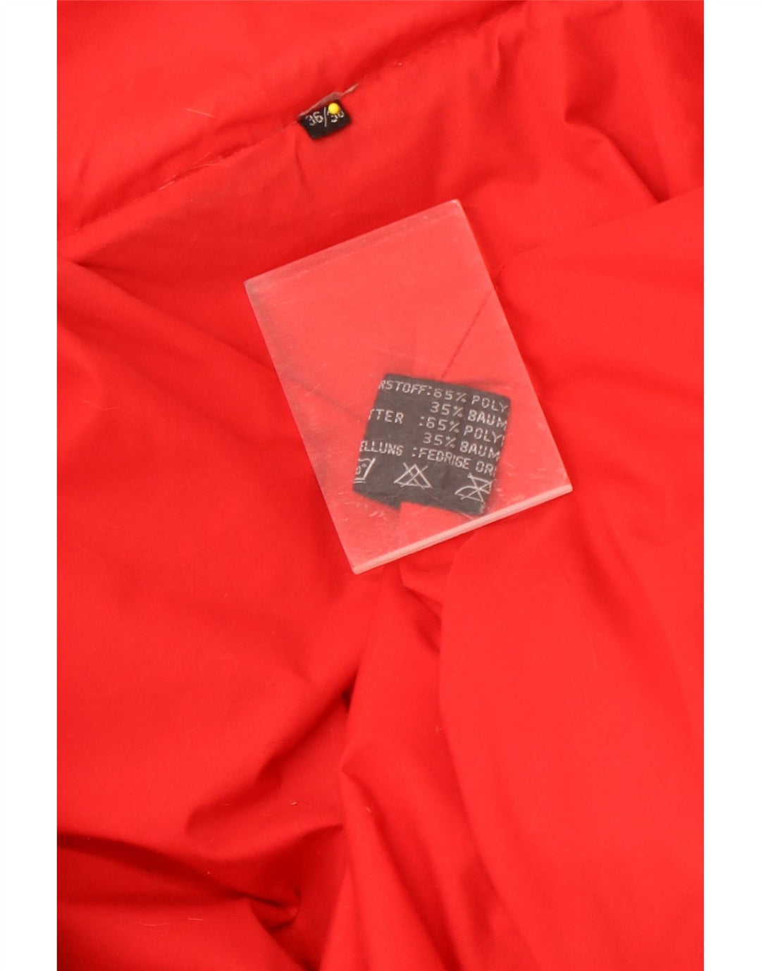 Vintage Womens Oversized Padded Coat EU 36/38 Small Red Polyester