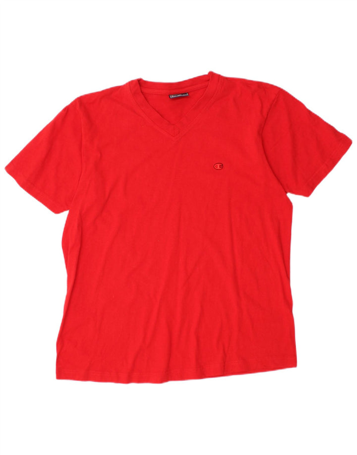 Champion Mens T-Shirt Top Medium Red