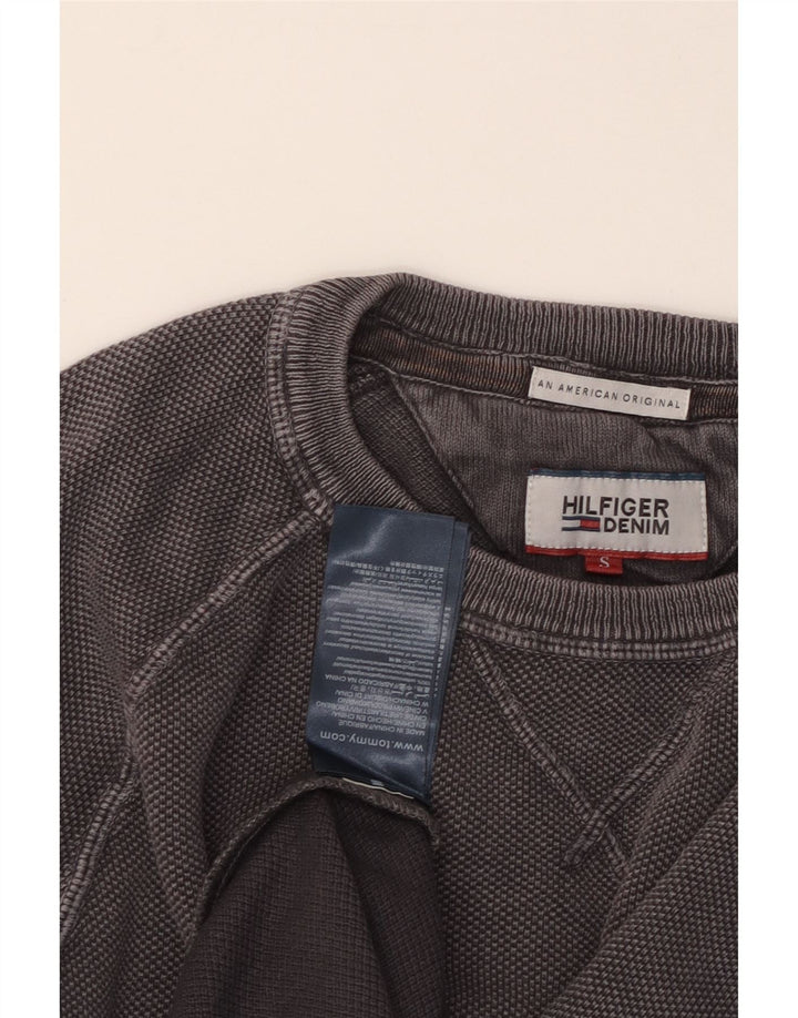 TOMMY HILFIGER Mens Sweatshirt Jumper Small Grey Cotton