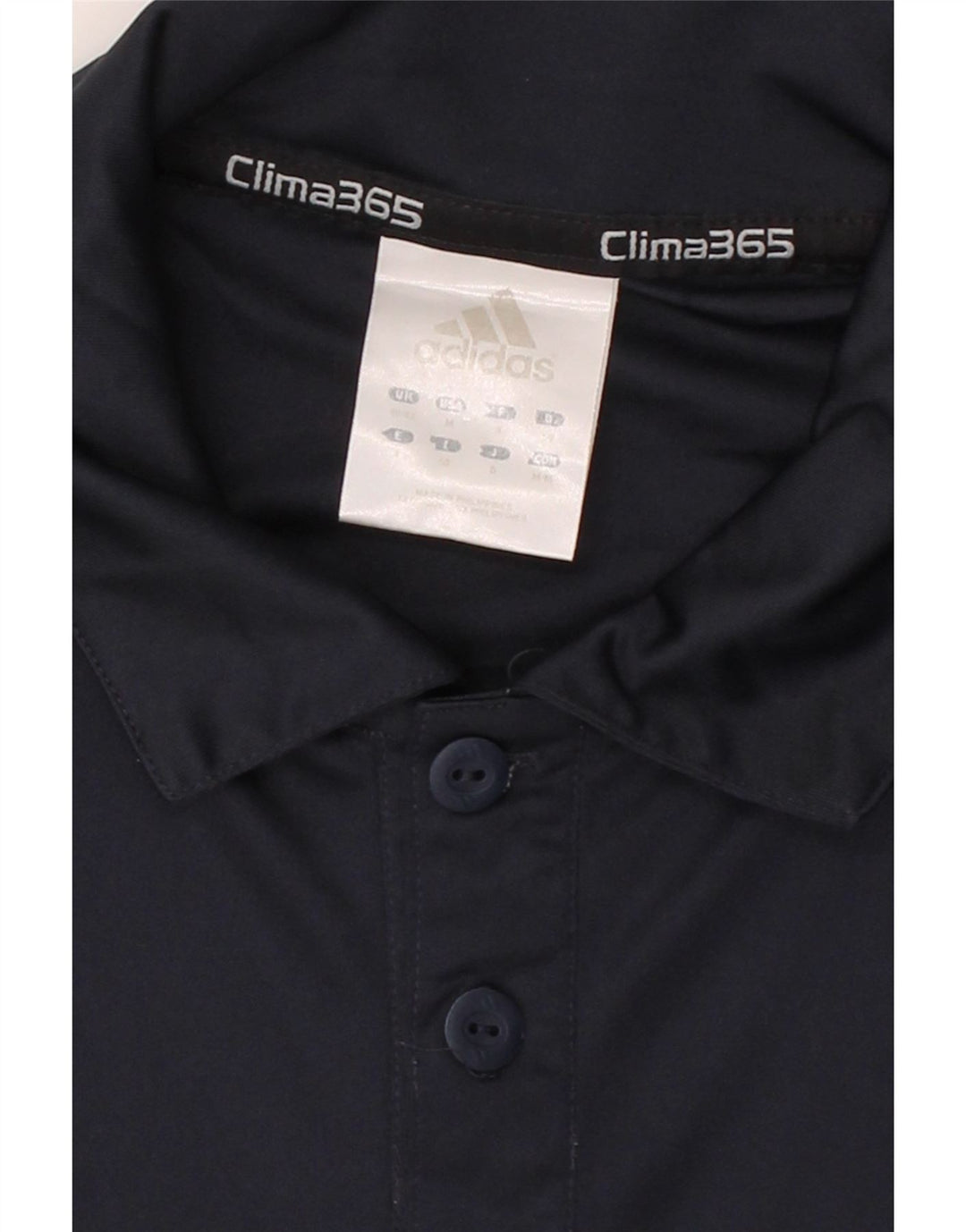 ADIDAS Mens Clima 365 Polo Shirt UK 40/42 Medium Navy Blue Polyester Vintage Adidas and Second-Hand Adidas from Messina Hembry 