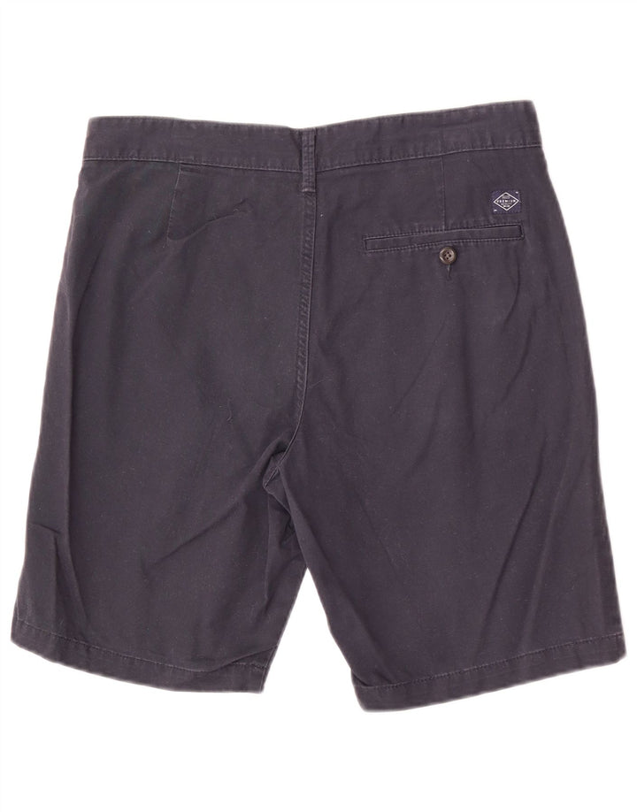 Marks & Spencer Mens Chino Shorts W30 Medium Navy Blue Cotton
