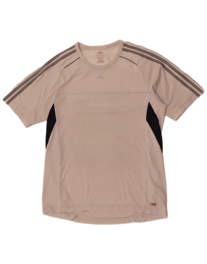 Adidas Mens Climacool T-Shirt Top Medium White Colourblock Polyester