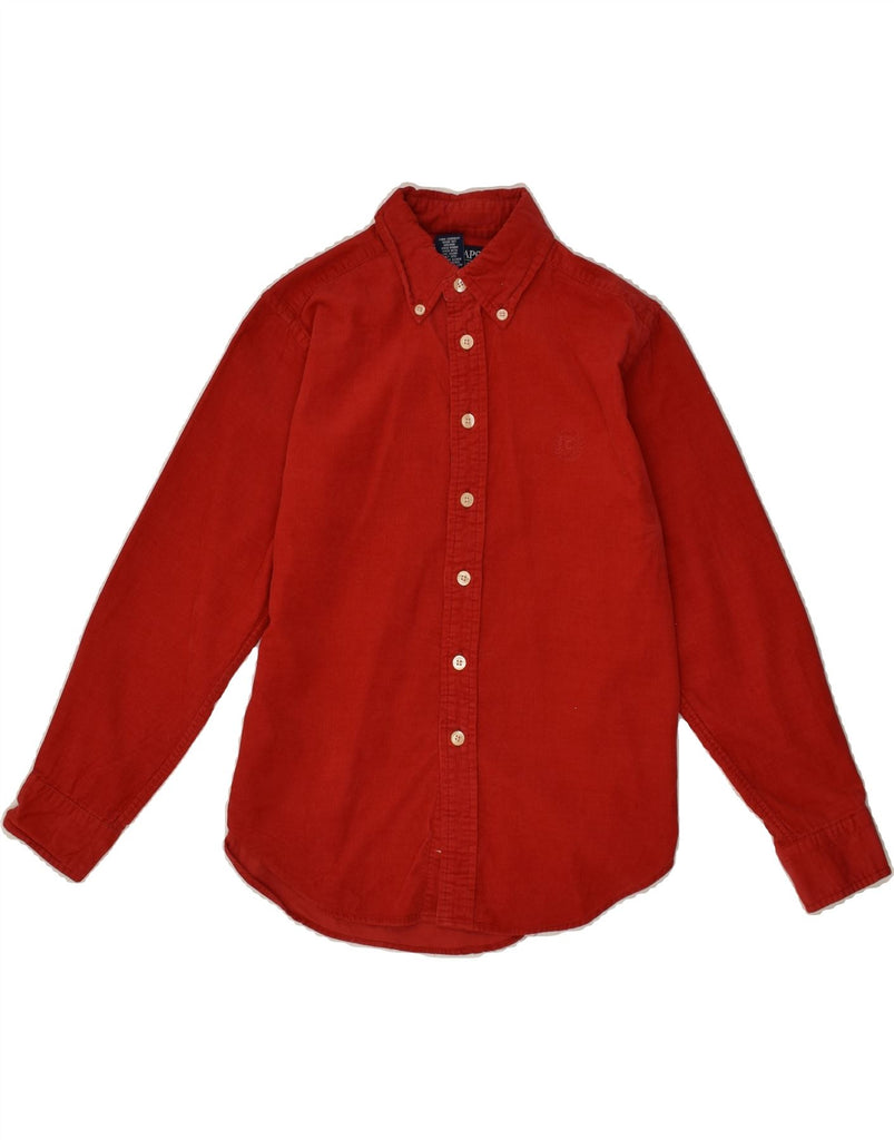 CHAPS Boys Corduroy Shirt 8-9 Years Small  Red Cotton | Vintage Chaps | Thrift | Second-Hand Chaps | Used Clothing | Messina Hembry 