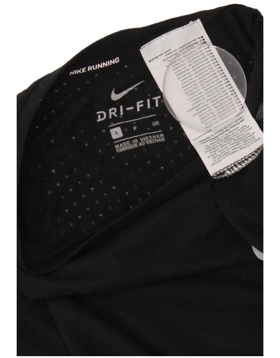 Nike Mens Running T-Shirt Top Small Black Polyester