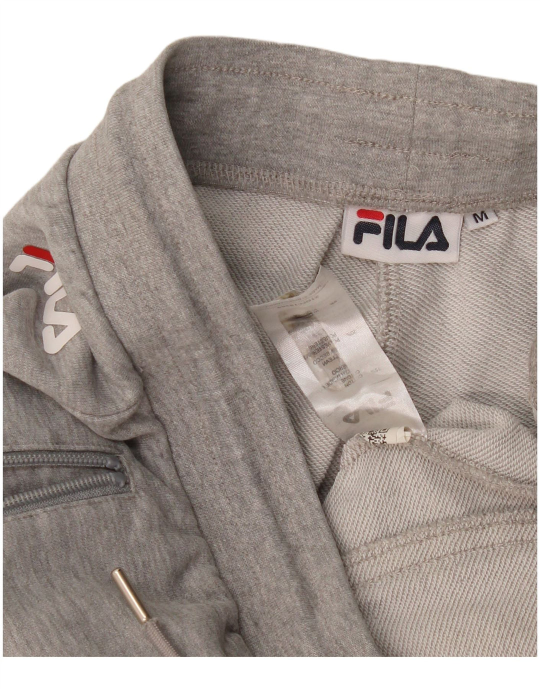 Fila Womens Tracksuit Trousers Joggers UK 14 Medium Grey Cotton