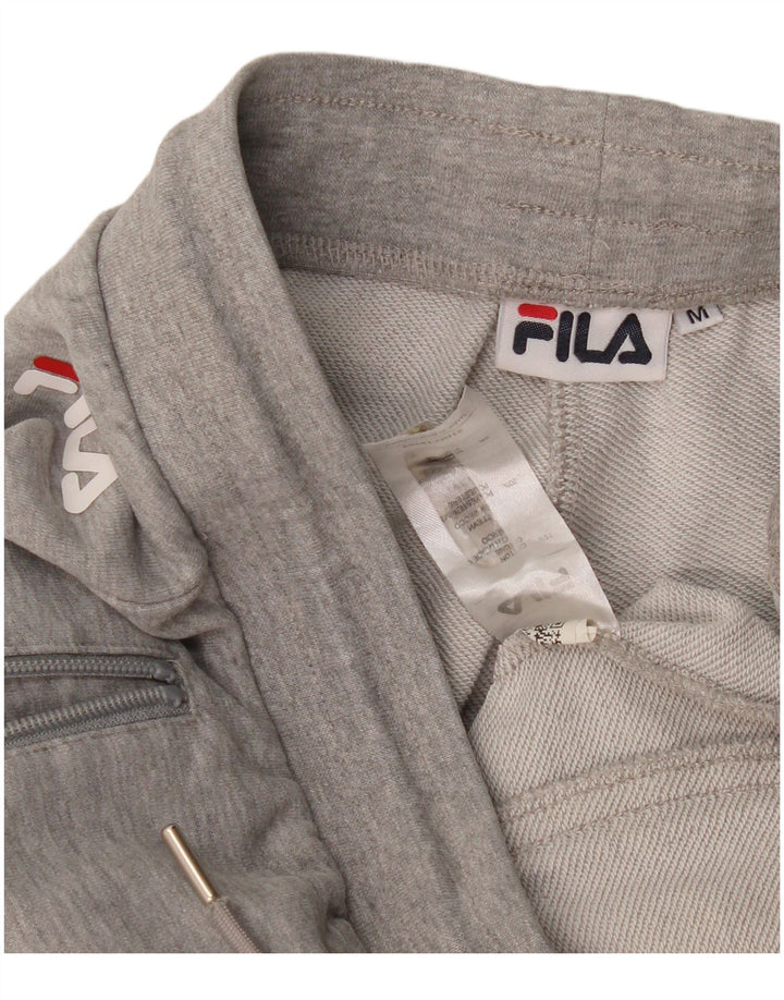 Fila Womens Tracksuit Trousers Joggers UK 14 Medium Grey Cotton