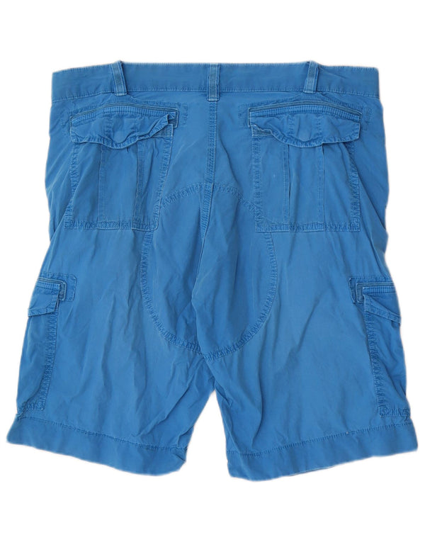 Napapijri Mens Geographic Cargo Shorts Large W36 Blue Cotton