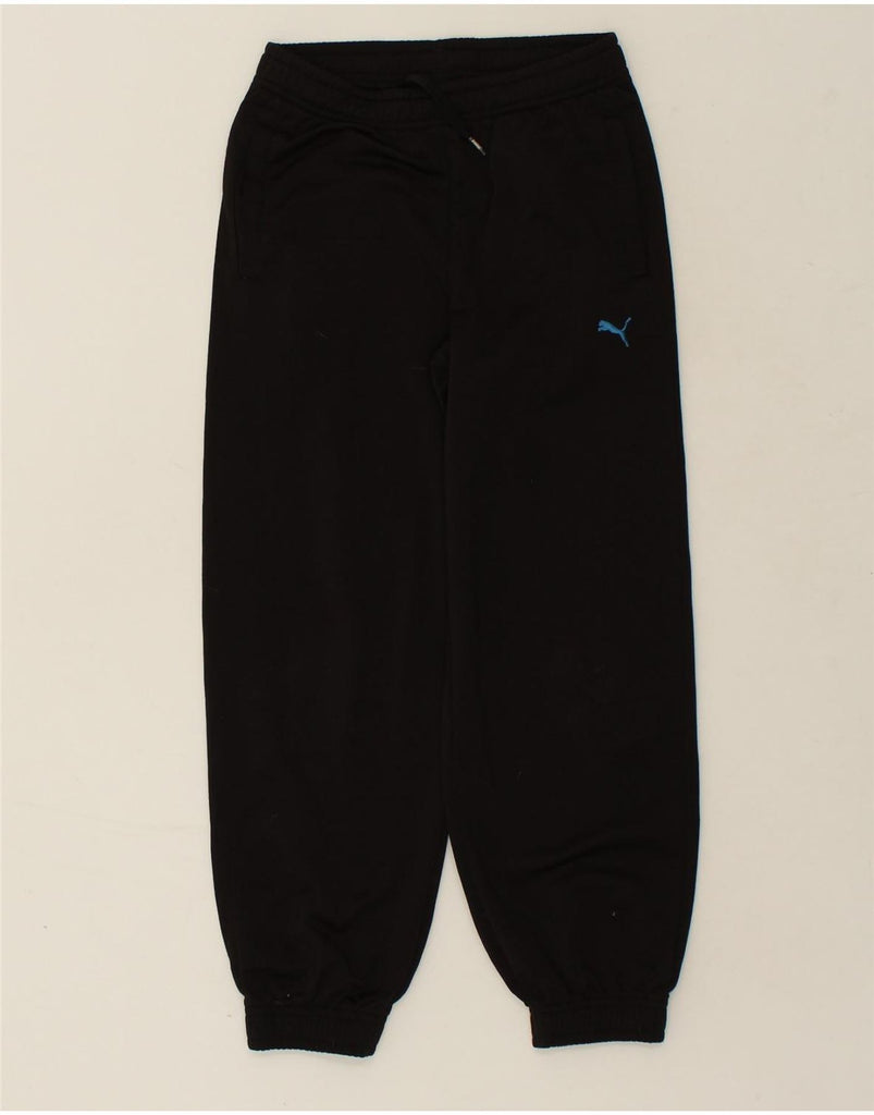 PUMA Boys Tracksuit Trousers Joggers 9-10 Years Black Polyester | Vintage Puma | Thrift | Second-Hand Puma | Used Clothing | Messina Hembry 