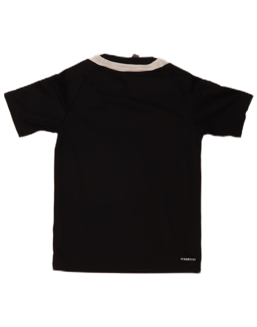 Adidas Boys Aeroready T-Shirt Top 9-10 Years Black Polyester